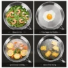316 Edelstahl Bratpfanne Mini Pfannen 20cm Kochtopf Verwendung für Gas-und Induktion pfanne mit langem Griff flache Pfanne Woks 4