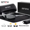 Sztzx Aluminium randlose Outdoor-Sport photo chrome Sonnenbrille Männer polarisierte Anti-UV-Fahr brille Fahrrad brille