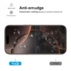 Displayschutzfolie für iPhone 16e 16 Pro Max Plus, gehärtetes Glas, HD-Kristall, Glimmer, 9H, kratzfest, hochwertiges Aluminium 4