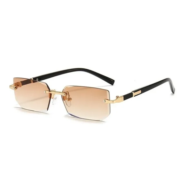 Retro Sonnenbrille Männer Marke Designer Mode randlose Sonnenbrille Sonnenbrillen Schneid linse Damen rahmenlose Brillen 5