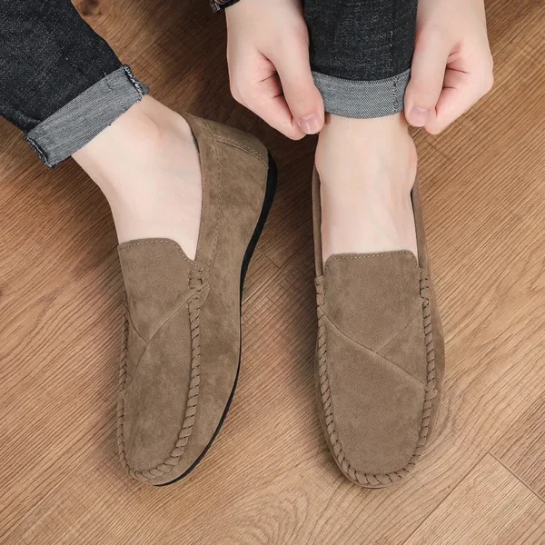 Mode Wildleder Männer Casual Schuhe Männlichen Faul Schuhe Atmungsaktive Komfort Slip-on Herren Fahren Schuhe Luxus Marke Faulenzer mokassins