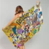 Süße p-pokemones-Cartoon Anime Charakter Mikro faser Decke schnell trocknende Strand tücher übergroße super saugfähige Pool Handtuch 3