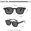 CATERSIDE Neue Retro-Punk-Männer-Sonnenbrille, quadratisch, personalisiertes Design, Brille, Damenmode, Partybrille, Festival, Geschenk, 2-teilig 5