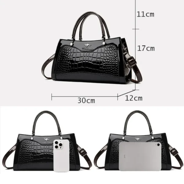 2024, echte, hochwertige Luxus-Handtasche, Designer-Umhängetaschen für Damen, modische Umhängetasche mit Krokodilmuster, Tragetaschen 4