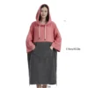 Schnellt rocknende Badet ücher Pool wechsel Robe Schnellt rockn ender Poncho Surfen Tauchen Kapuzen handtuch Strand umhang wind dicht und warm 5