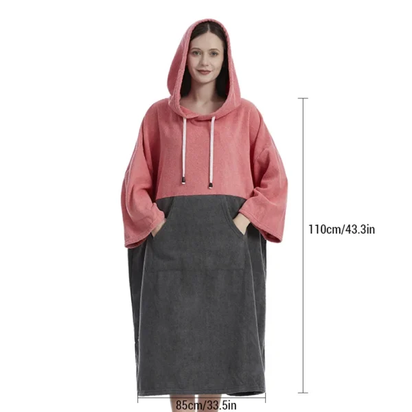 Schnellt rocknende Badet ücher Pool wechsel Robe Schnellt rockn ender Poncho Surfen Tauchen Kapuzen handtuch Strand umhang wind dicht und warm 5