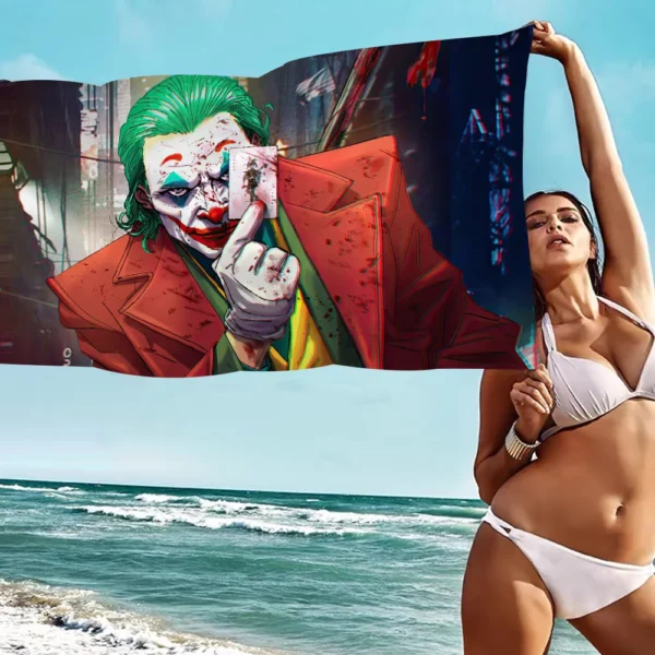 BANDAI Joker Strandtuch für Kinder, personalisiertes Badetuch, Pooltuch, Urlaubsgeschenk, Picknicktuch, Party-Geschenk – Bild 3