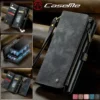 CaseMe Reißverschluss-Geldbörse, abnehmbare Leder-Handyhülle für Samsung Galaxy S25 Ultra S24 fe S20 S22 S21 S23 Plus Note 10 20 5G-Abdeckung