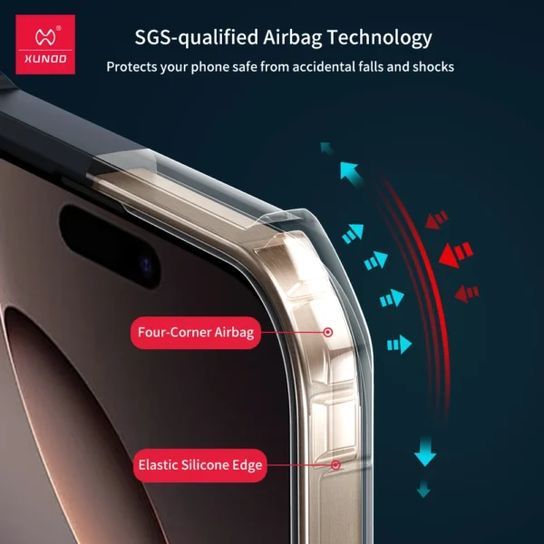 Xundd Schutzhülle für iPhone 16 Pro 16 Pro Max mit Kamera-Steuerung, Capture-Taste, Airbag, stoßfeste Schutzhülle mit magnetischem Ständer 3