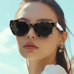 ZENOTTIC Damen-Sonnenbrille, quadratisch, Acetat, polarisiert, dicker Rahmen, UV400-Schutz, Sonnenbrille, modisches Damen-Einkaufsgeschenk