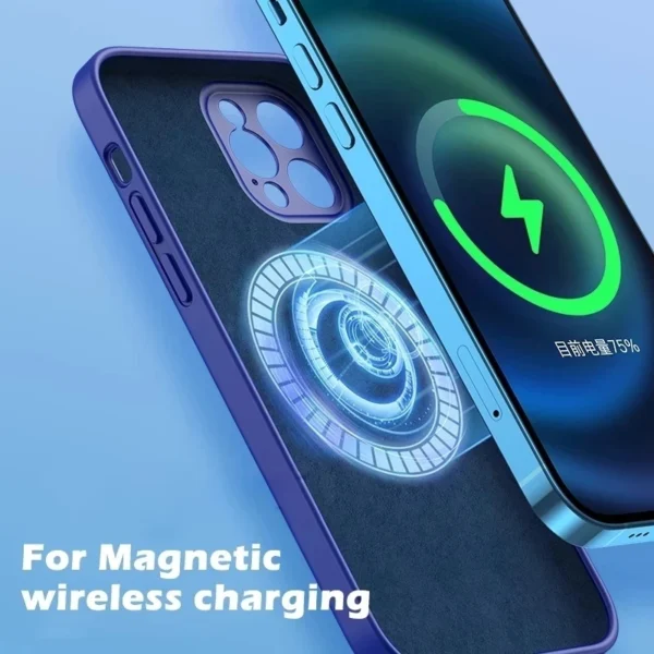 Original Flüssigkeit Silikon Fall Für iPhone 14 13 12 11 Pro Max Für MagSafe Magnetische Drahtlose Lade 8 Plus XR XS Max X SE Abdeckung 2