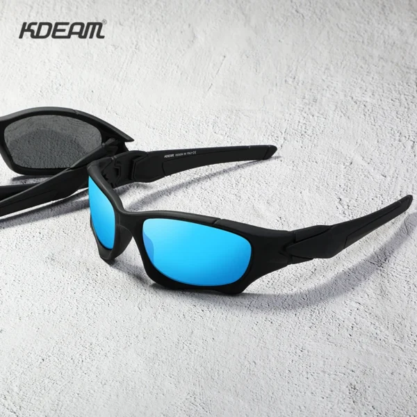 KDEAM Outdoor Sport Polarisierte Sonnenbrille Männer Kurve Schneiden Rahmen Stress-Beständig Objektiv Schild Sonnenbrille Frauen KD0623 6