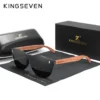 KINGSEVEN Herren Brille Holz Sonnenbrille Frauen Polarisierte Retro Sonnenbrille Holz Oculos de sol