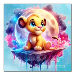 Disney DIY Diamant Malerei Stich Simba Der König Der Löwen Mosaik Dumbo Voll Platz Runde Bohrer Stickerei Set Cartoon Wand Dekor