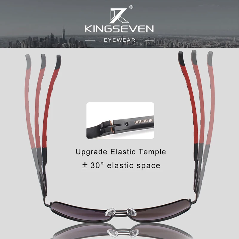 KINGSEVEN Männer Vintage Aluminium Polarisierte Sonnenbrille Klassische Marke sonnenbrille Beschichtung Objektiv Fahren Brillen Für Männer/Frauen 5