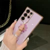 Für Samsung Galaxy S24 Ultra Luxus Überzug Rahmen Ring Ständer Halter Telefon Fall Für Samsung S21 S22 S23plus A25 A52 a54 A55 Abdeckung 5