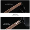 Barcur design holz sonnenbrille mann natur walnuss sonnenbrille frauen brillen polarisierende brille uv schutz brillen 2