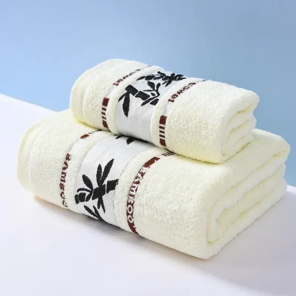 2 teile/satz Bambus faser Handtücher setzt nach Hause Badet ücher Erwachsene Gesicht Handtuch dicke saugfähige Luxus Badet ücher 4