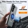 Eary für Samsung Galaxy Z Fold 6 5 Handyhülle mit Magsafe Kickstand 360 °   Drehbare Ganzkörperschutzhülle aus Leder mit Ring 6