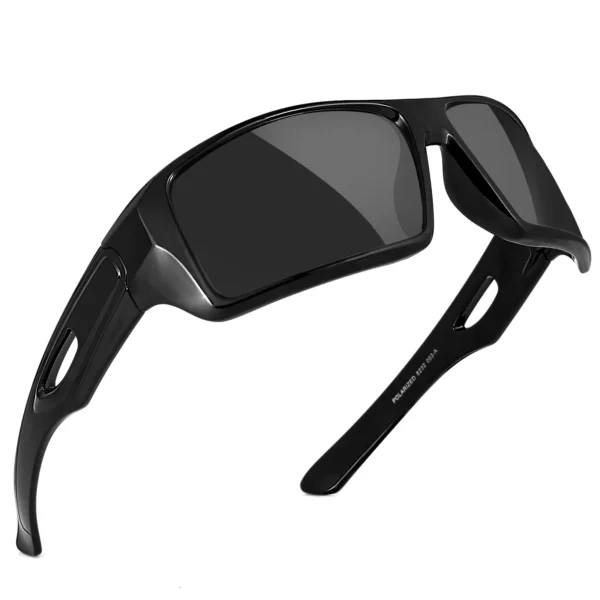 MAXJULI Polarisierte Sport-Sonnenbrille zum Umwickeln für große Köpfe, Herren und Damen, UV400-Schutz, Sonnenbrille 8232 4