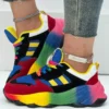 Frauen Turnschuhe Mode laufen bunte lässige Turnschuhe Frauen Komfort schnüren Outdoor-Plattform Schuhe für Frauen Zapatos de Mujer 5