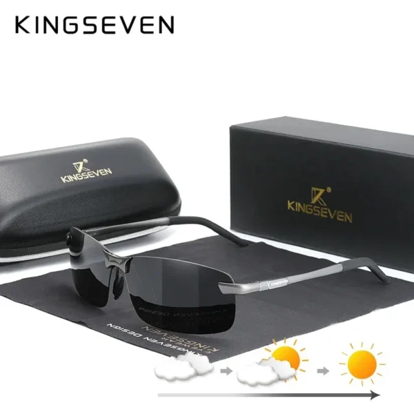 KINGSEVEN Mode Halbrahmen Sonnenbrille männer Outdoor Polarisierte UV400 Fahren Gläser Hohe Qualität Angeln Fahren Brillen 2