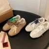 Sportschuhe Casual Outdoor Runde Kappe Flache Turnschuhe Für Frauen Lace-up Leide Farbe Nähen Freizeit Bequeme Weibliche Coole Schuhe 4