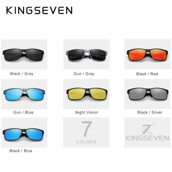 KINGSEVEN Aluminium Quadratische Männer/Frauen Polarisierte Beschichtung Spiegel Sonnenbrille Brillen Sonnenbrillen Für Männer 3