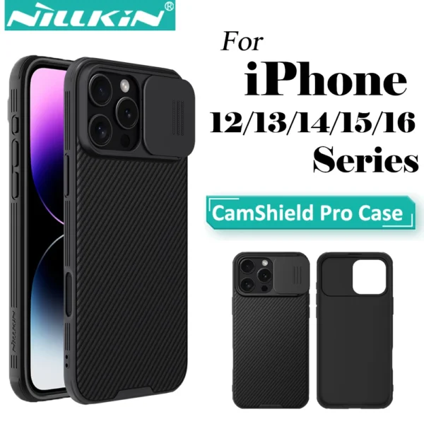 Nillkin Für iPhone 16 Pro Max 15 Pro Max 14 Pro 13 Serie mit Slide Kamera Schutz Telefon Abdeckung für iPhone 16 Pro 15 Plus