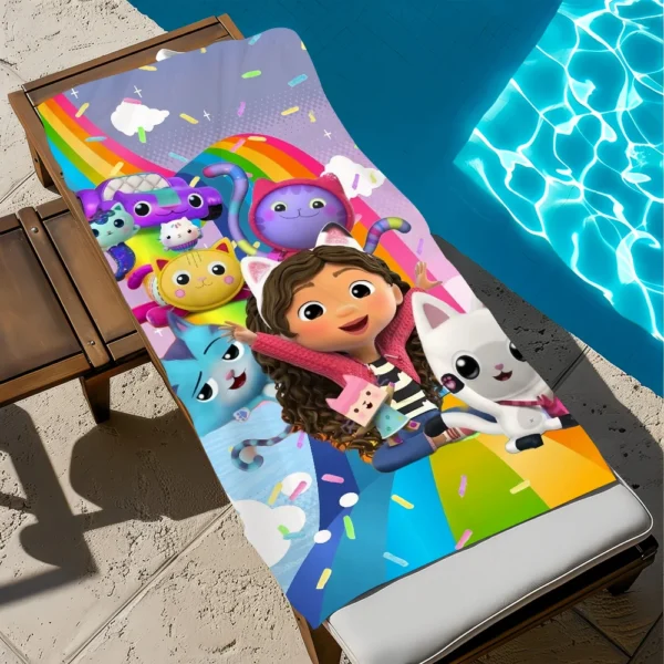 Handtuch, Strand, schnell trocknend, niedlich, G-Gabbys, Pool, Camping, Handtücher, Reisen, Puppenhaus, weiches Geschenk, Cartoon, Fitnessstudio, Dusche, Sport 6