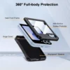 Für Samsung Galaxy Z Flip-6 Hülle Scharnierschutz mit äußerer Displayschutzfolie Robuste Rüstung All-Inclusive-Silikon-Telefonabdeckung 4