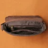Umhängetaschen für Männer, einfache Vintage- und beliebte erste Schicht aus Rindsleder, Hardware, magnetische Schnalle, umwickelte Umhängetasche für Herren mit Klappe 6