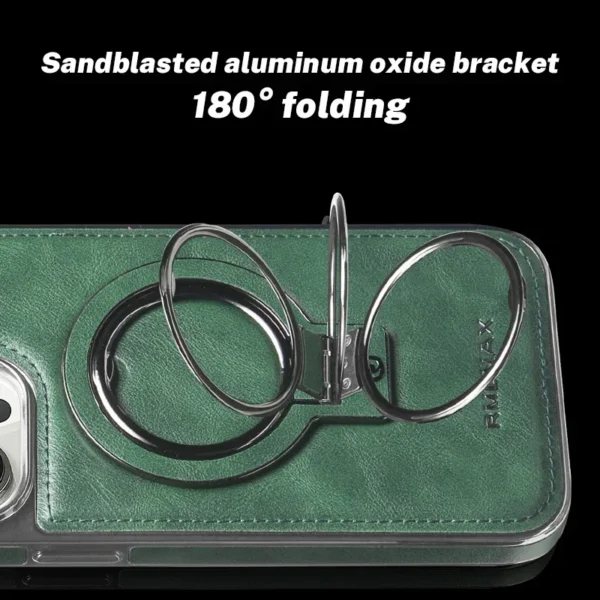 Unsichtbare Ständer Telefon Fall Für iPhone 13 11 12 14 15 Pro Max Business Leder Halter Abdeckung Magsafe Für IPHON 12 13 14 15 Promax 3
