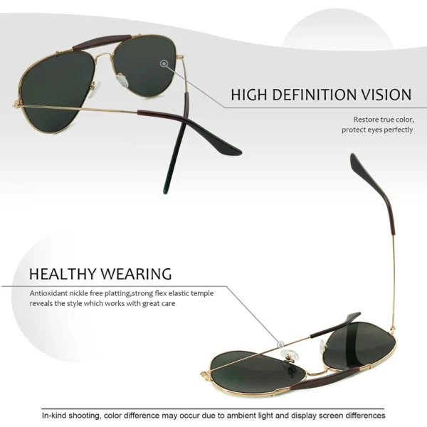 SunCubic Herren-Sonnenbrille, klassischer UV-Schutz, Metall, Gold, Gra, Vintage-Brille, Oculos De Sol, zum Einkaufen, Reisen, MST112 3
