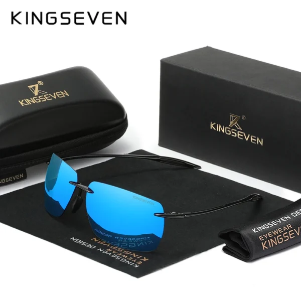 KINGSEVEN Marke Neue Randlose Sonnenbrille Polarisierte UV400 Männer Fahren Ultraleicht Rechteck Rahmenlose Gläser Frauen Angeln Brillen 2