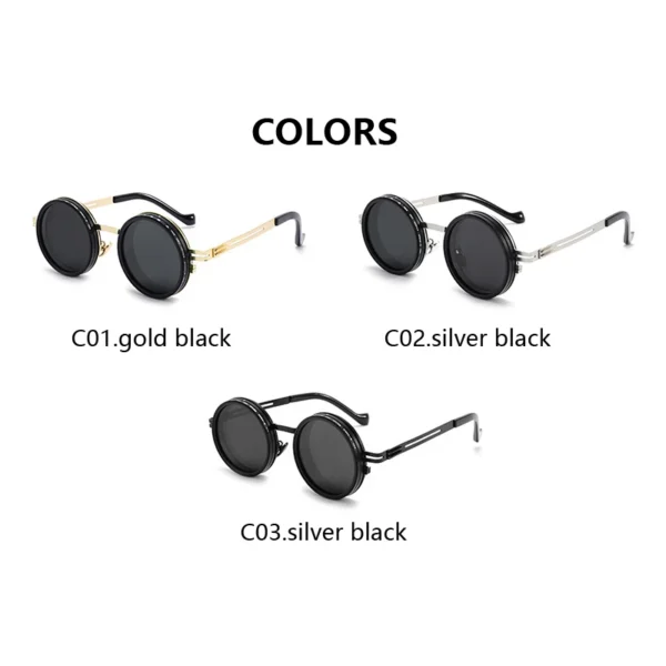 Neue Einstellbare 1-9 Sonnenbrille Punk Polarisierte Sonnenbrille Männer Frauen Runde ND Filter Linsen Retro Angeln Brillen Shades 5