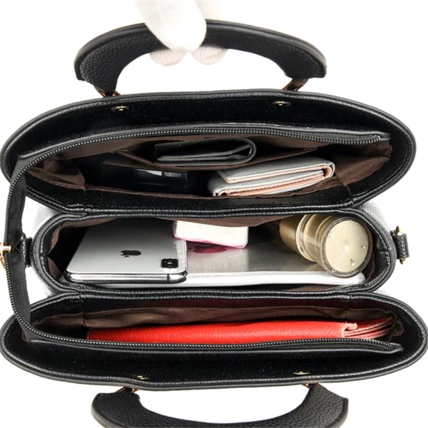 ECHTE VANDERWAH Hochwertiges Leder Casual Tote Luxus Handtaschen Frauen Taschen Designer Schulter Umhängetaschen für Frauen 2024 5