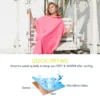 Surf-Poncho, Wickeltuch mit Kapuze, Mikrofaser-Stranddecke, Badetuch, Schwimmtuch, Neoprenanzug, Strandponcho für Erwachsene 4