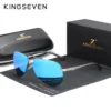 KINGSEVEN Aluminium Magnesium Polarisierte Randlose Linse Sonnenbrille Für Männer High Definition Retro Frauen Brillen Oculos de sol 2