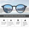 ZENOTTIC Retro Polarisierte Sonnenbrille 2023 2024 Männer Frauen Vintage Kleine Runde Rahmen Sonnenbrille Polarisierte Linse UV400 Brille Schatten 4