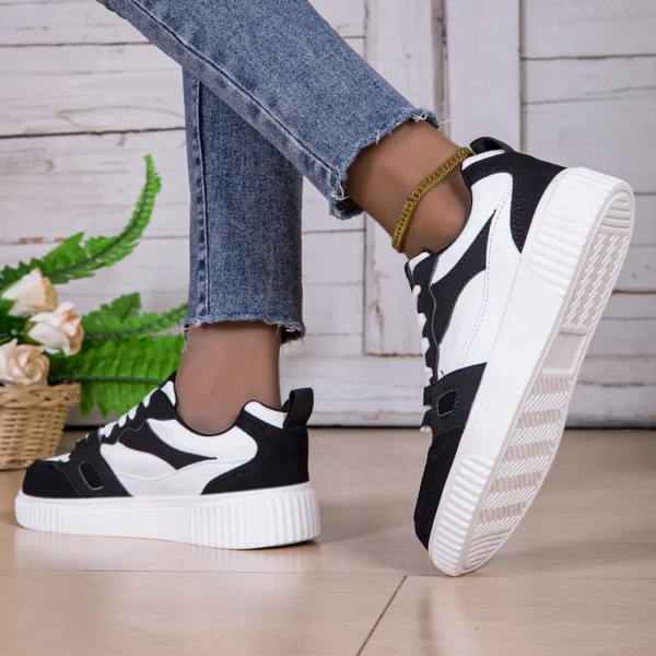 Damen-Schuhe, Skateboard-Schuhe für Herren, modische Turnschuhe, leicht, weiß, schwarz, Sport, Laufen, Outdoor, Freizeitschuhe, Größe 36–46 4