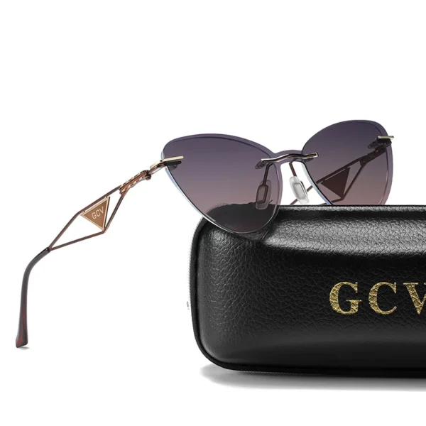 GCV Brandneue 2-in-1-polarisierte Sonnenbrille für Damen, Anti-Blaulicht-Brille, Schmetterlingsrahmen, multifunktional, medizinische Anwendbarkeit