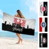 E-Eintracht F-Frankfurt Mikrofaserdecke, schnell trocknende Strandtücher, übergroßer Druck, super saugfähige Poolhandtuchdecke