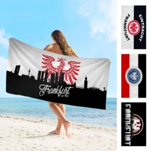 E-Eintracht F-Frankfurt Mikrofaserdecke, schnell trocknende Strandtücher, übergroßer Druck, super saugfähige Poolhandtuchdecke