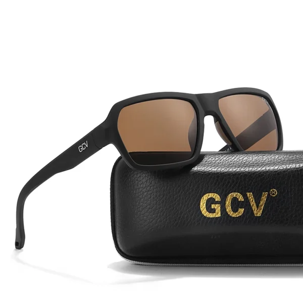 GCV Marke Professionelle Angeln Fahren Radfahren Sport Brille Polarisierte Sonnenbrille Platz Rechteck Männer Frauen UNISEX TR90 3