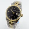 Parnis 36mm Herren Automatikuhr Miyota 821A 6T51 Luxus 5ATM Gold/Schwarz/Silber Zifferblatt Unisex Saphirglas Datum solides Armband 3