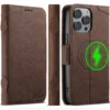 Kartenhalter-Brieftasche, Flip-Cover-Handyhülle, kompatibel mit MagSafe, magnetisches kabelloses Laden, für iPhone 16 Pro Max 15 Plus 14 13 12 2