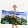 Minecraft Ghast Fireball Strandtuch für Kinder, personalisiertes Badetuch, Pooltuch, Urlaubsgeschenk, Picknicktuch, Party-Geschenk