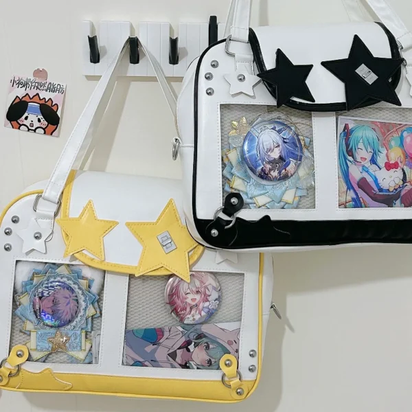 Y2K Fashion Star Ita Bag Lolita Girl Umhängetasche Damen DIY Display Transparente Tasche Umhängetasche Handtasche im japanischen Stil 2