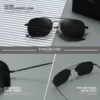 KINGSEVEN Marke Männer Trendy Sonnenbrille Fashion Square Legierung Rahmen Frauen Polarisierte UV400 Gläser Luxus Fahren Outdoor Brillen 3